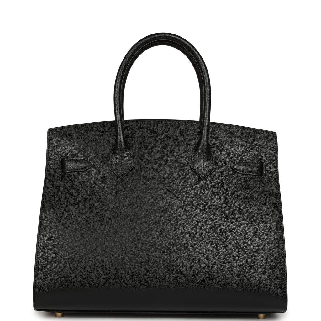 Hermes Birkin Sellier 30 Black Madame Gold Hardware