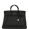 Pre-owned Hermes Birkin 40 Black Togo Palladium Hardware