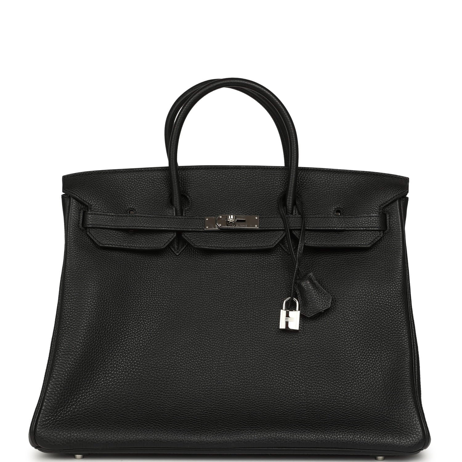 Pre-owned Hermes Birkin 40 Black Togo Palladium Hardware