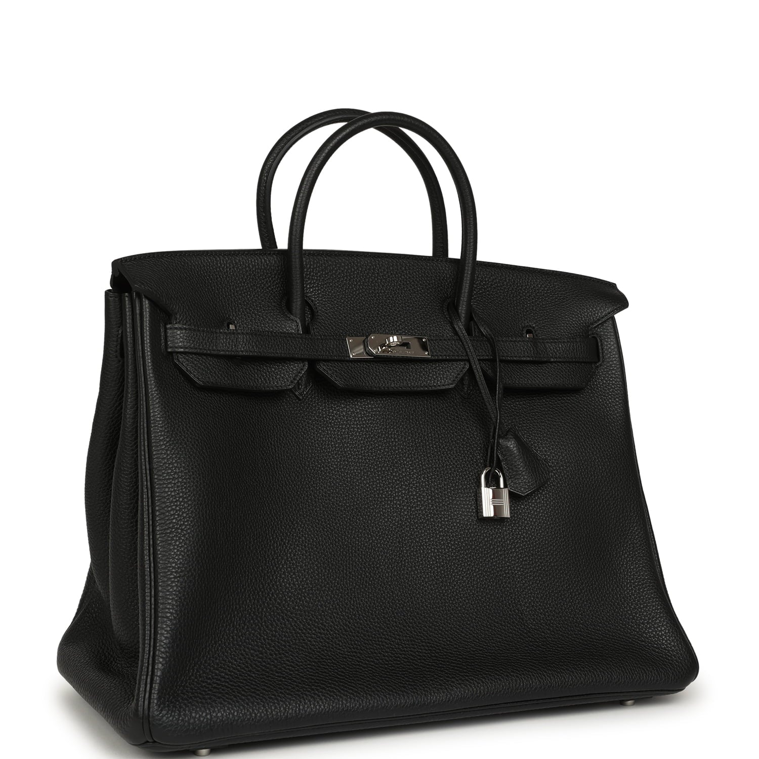 Pre-owned Hermes Birkin 40 Black Togo Palladium Hardware
