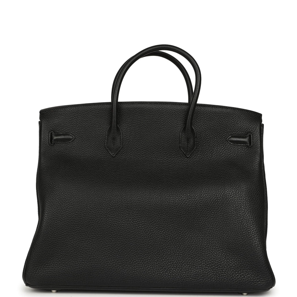 Pre-owned Hermes Birkin 40 Black Togo Palladium Hardware
