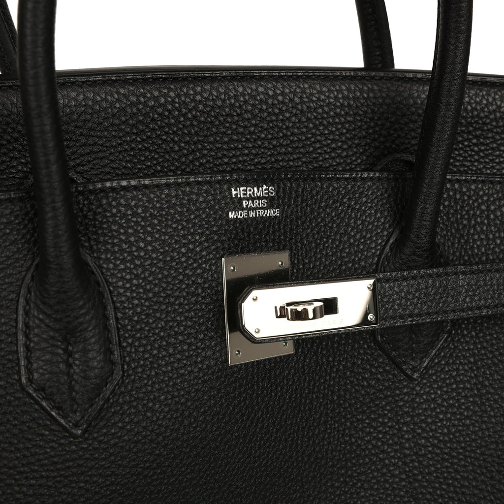 Pre-owned Hermes Birkin 40 Black Togo Palladium Hardware