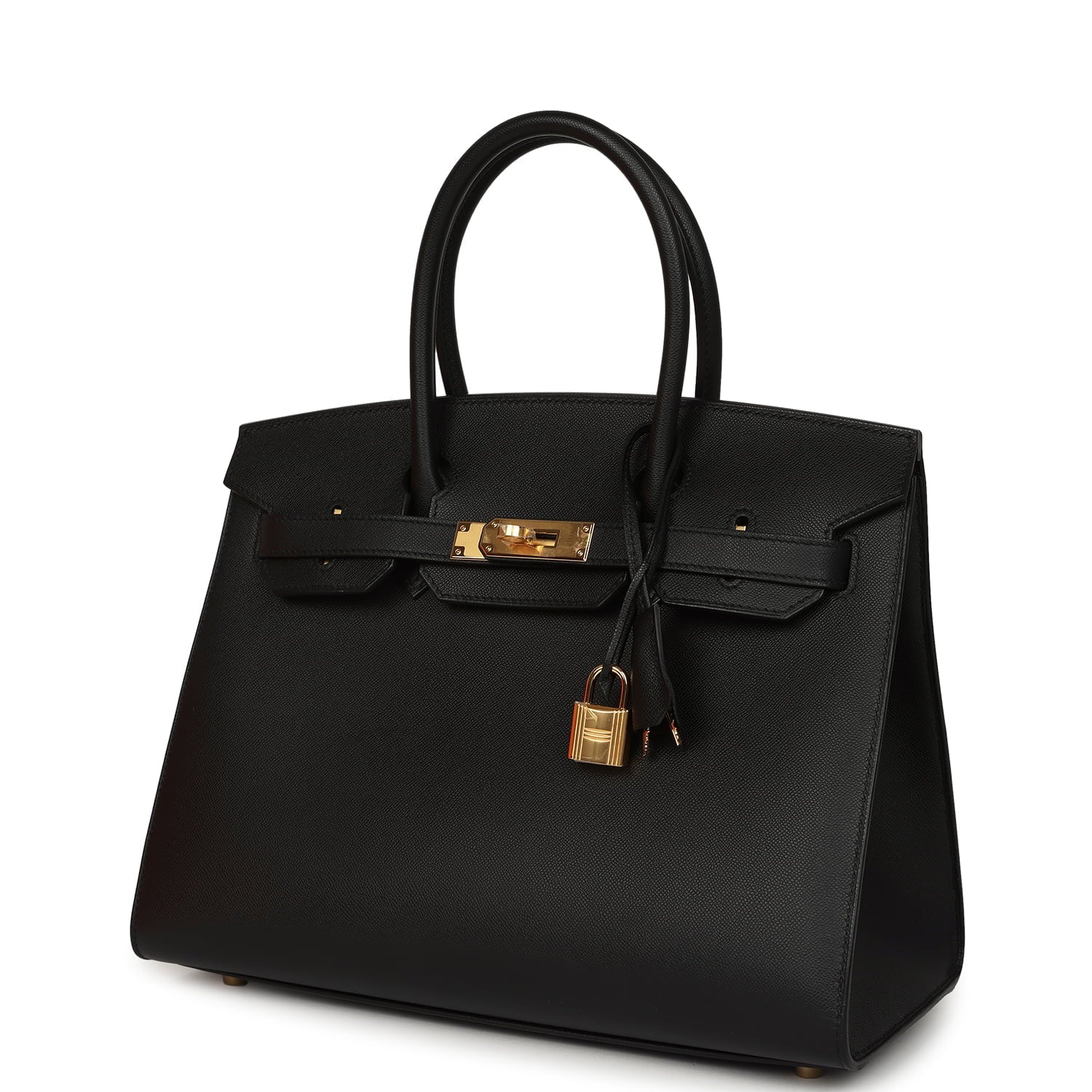 Hermes Birkin Sellier 30 Black Madame Gold Hardware