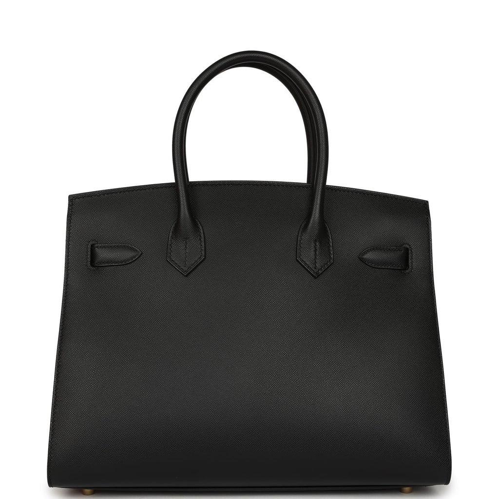 Hermes Birkin Sellier 30 Black Madame Gold Hardware