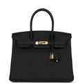 Hermes Birkin 30 Black Togo Permabrass Hardware