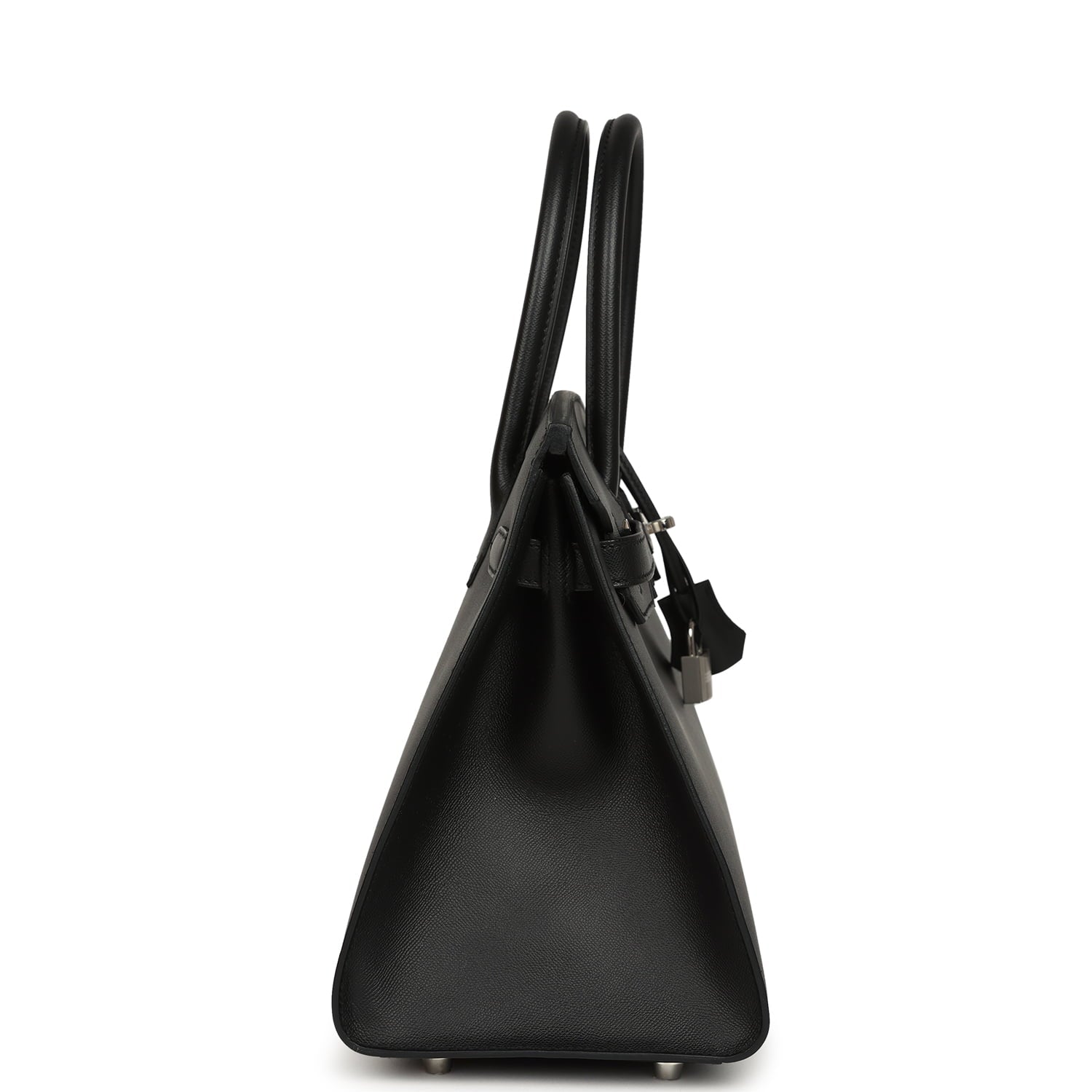 Pre-owned Hermes Birkin Sellier 30 Black Madame Palladium Hardware