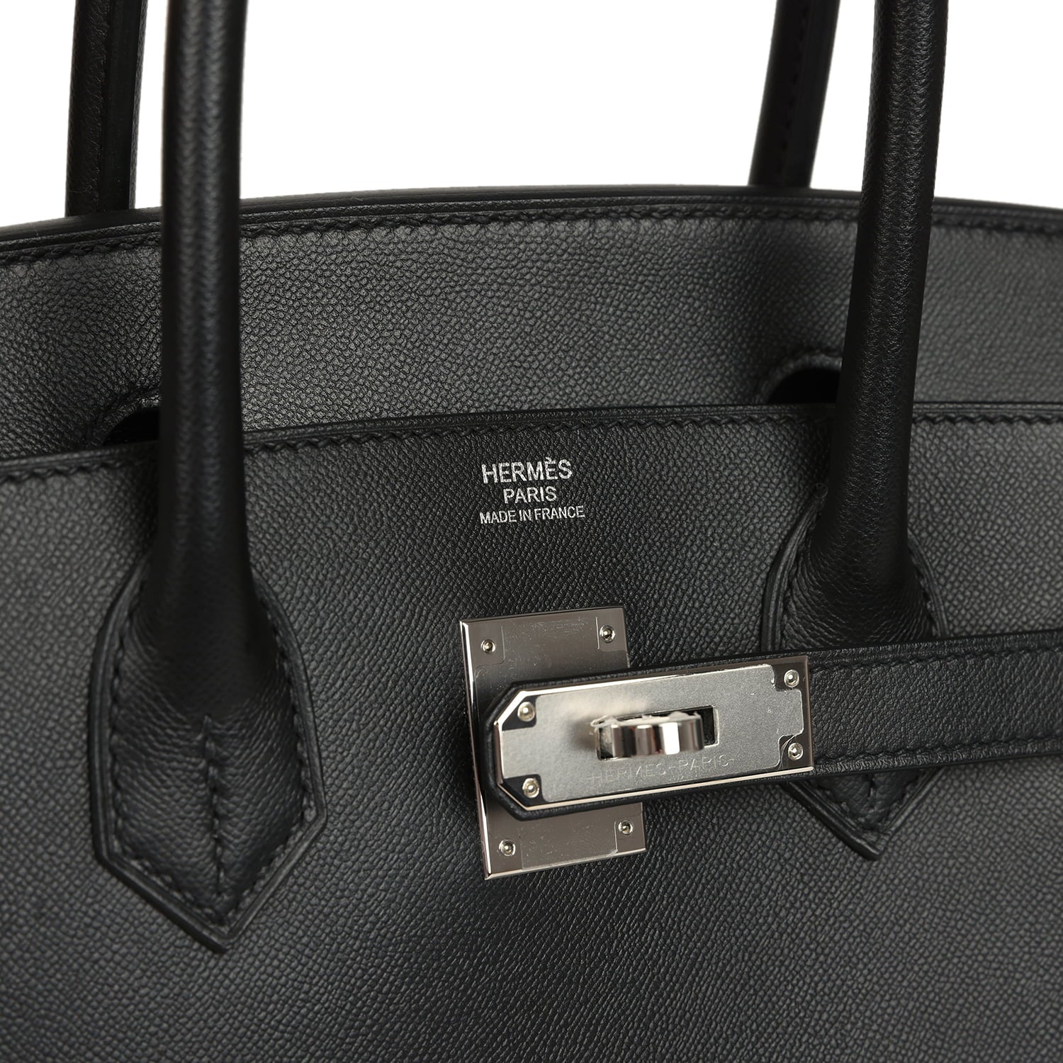 Pre-owned Hermes Birkin Sellier 30 Black Madame Palladium Hardware