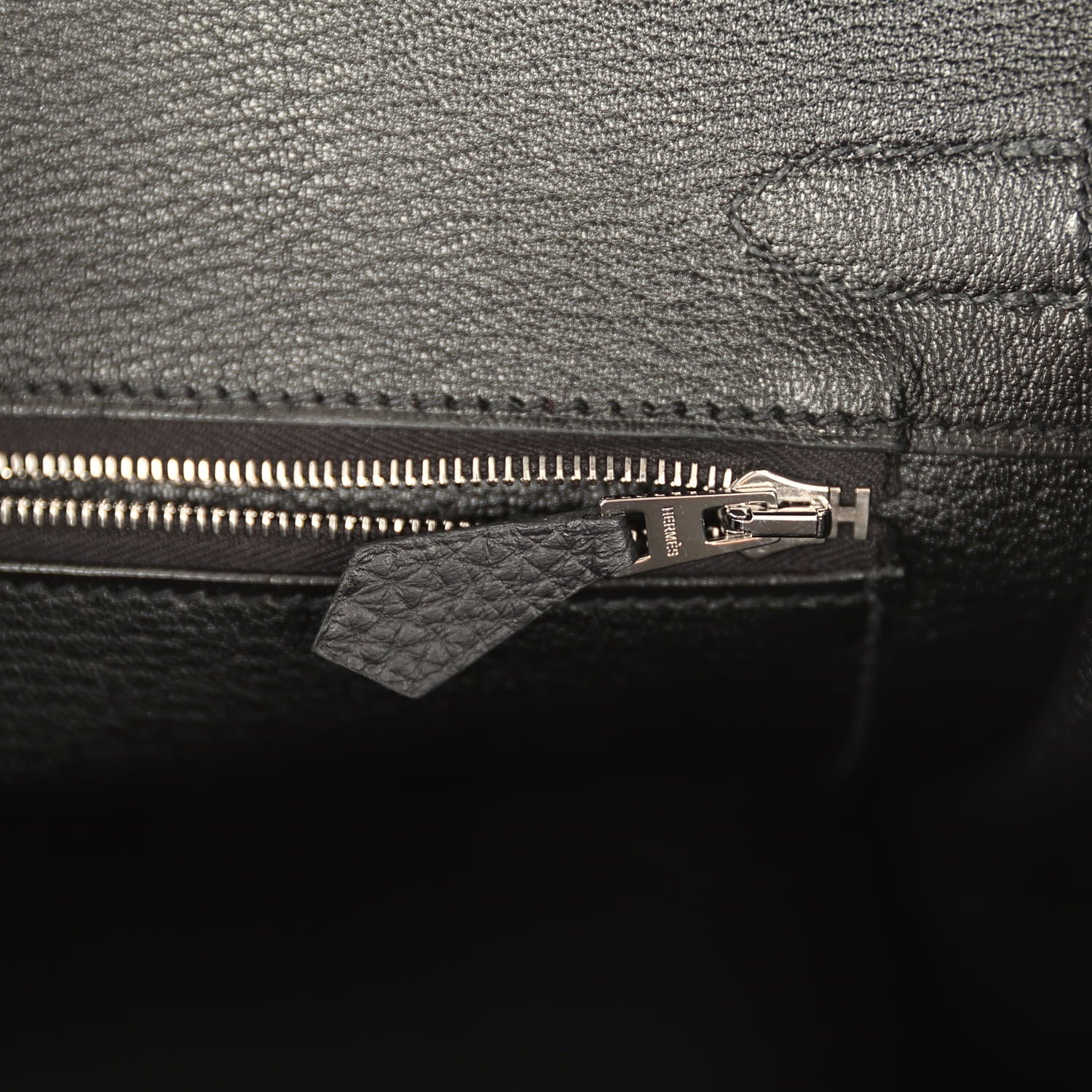 Pre-owned Hermes Birkin 30 Black Togo Palladium Hardware