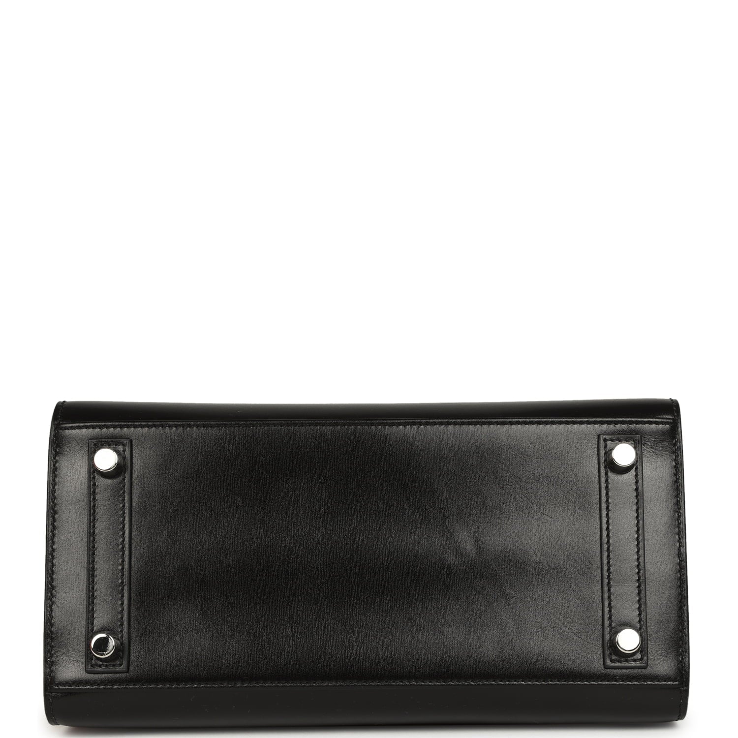 Pre-owned Hermes Birkin Sellier 25 Black Box Palladium Hardware