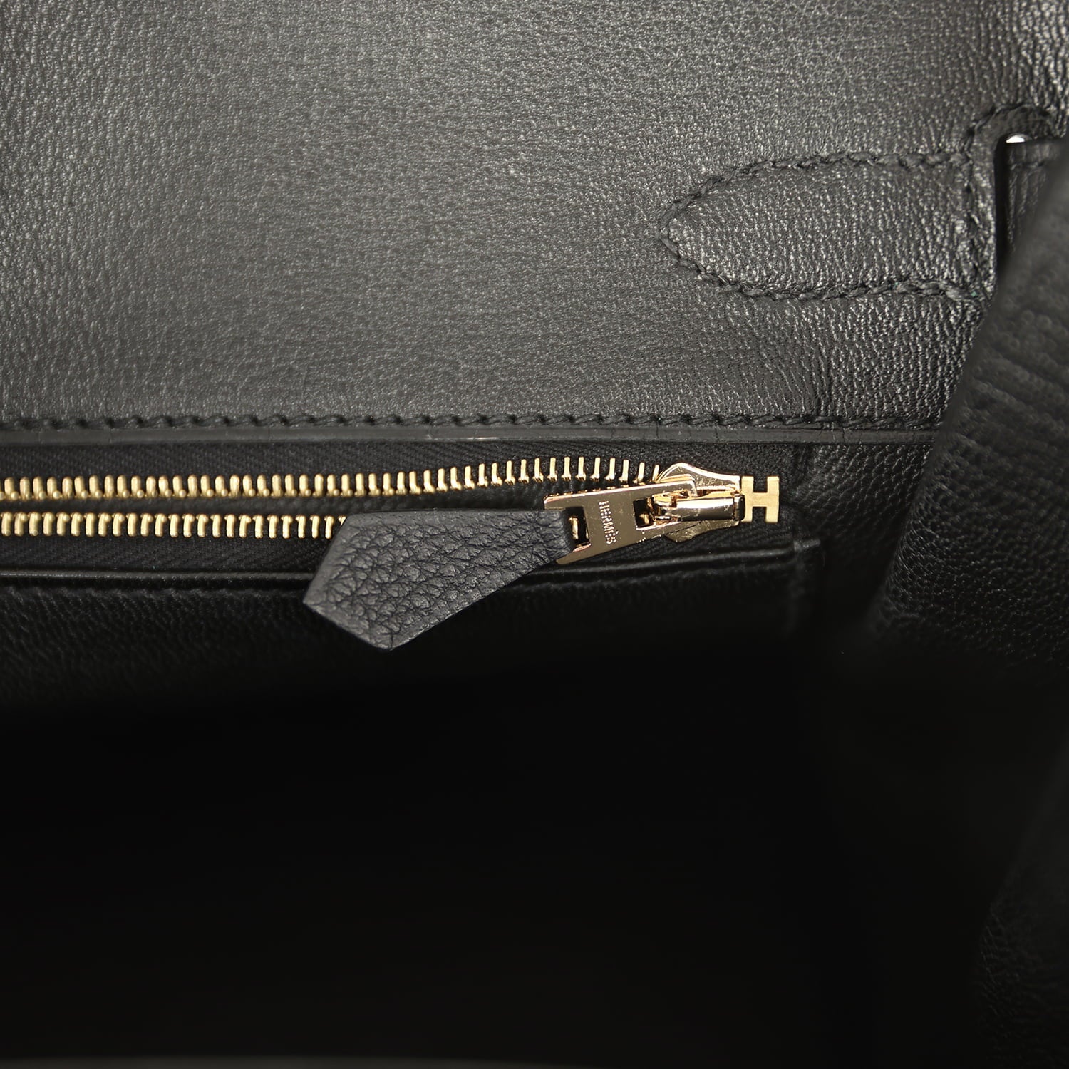 Pre-owned Hermes Birkin 30 Black Togo Gold Hardware