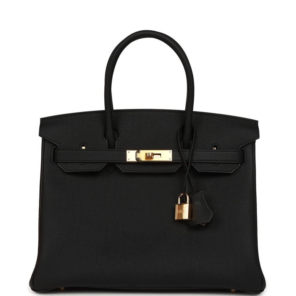 Hermes Birkin 30 Black Togo Gold Hardware