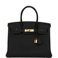 Hermes Birkin 30 Black Togo Gold Hardware