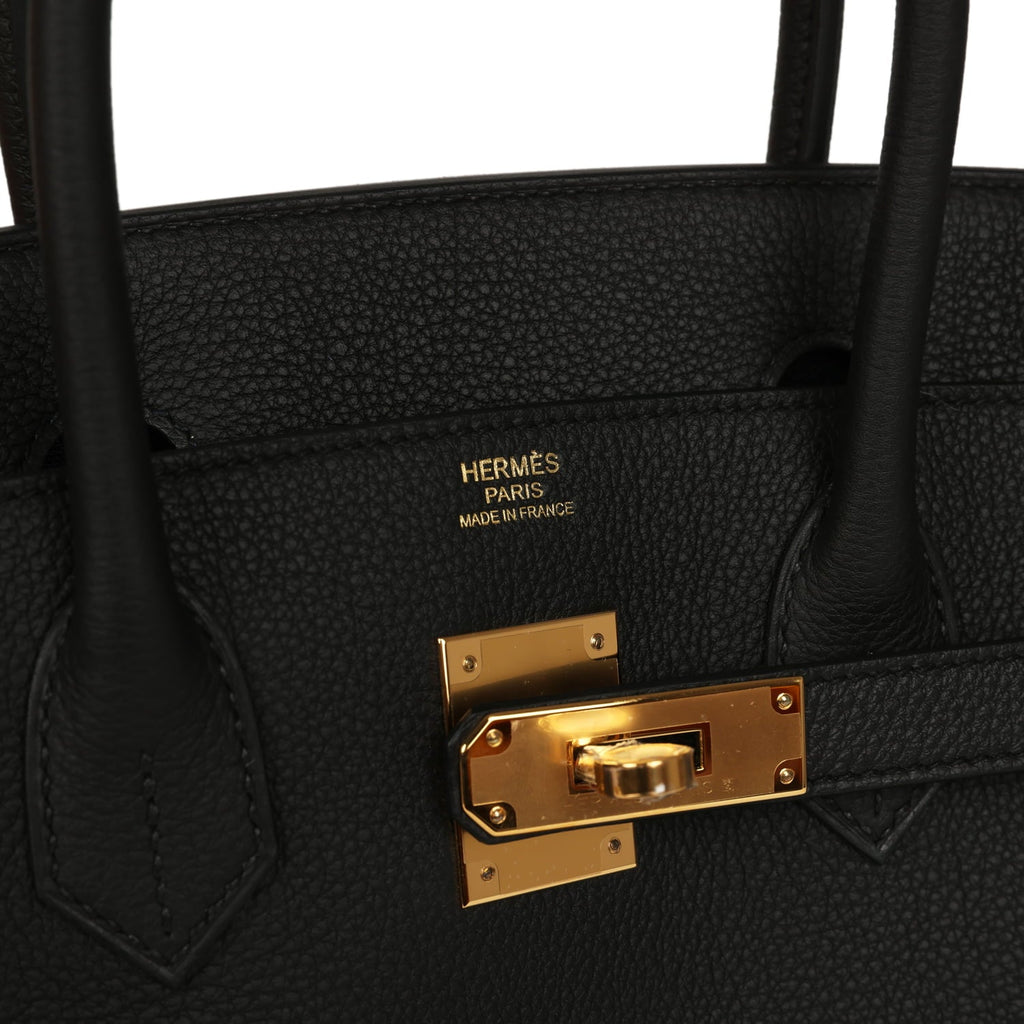 Hermes Birkin 30 Black Togo Gold Hardware