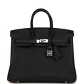 Hermes Birkin 25 Black Togo Palladium Hardware