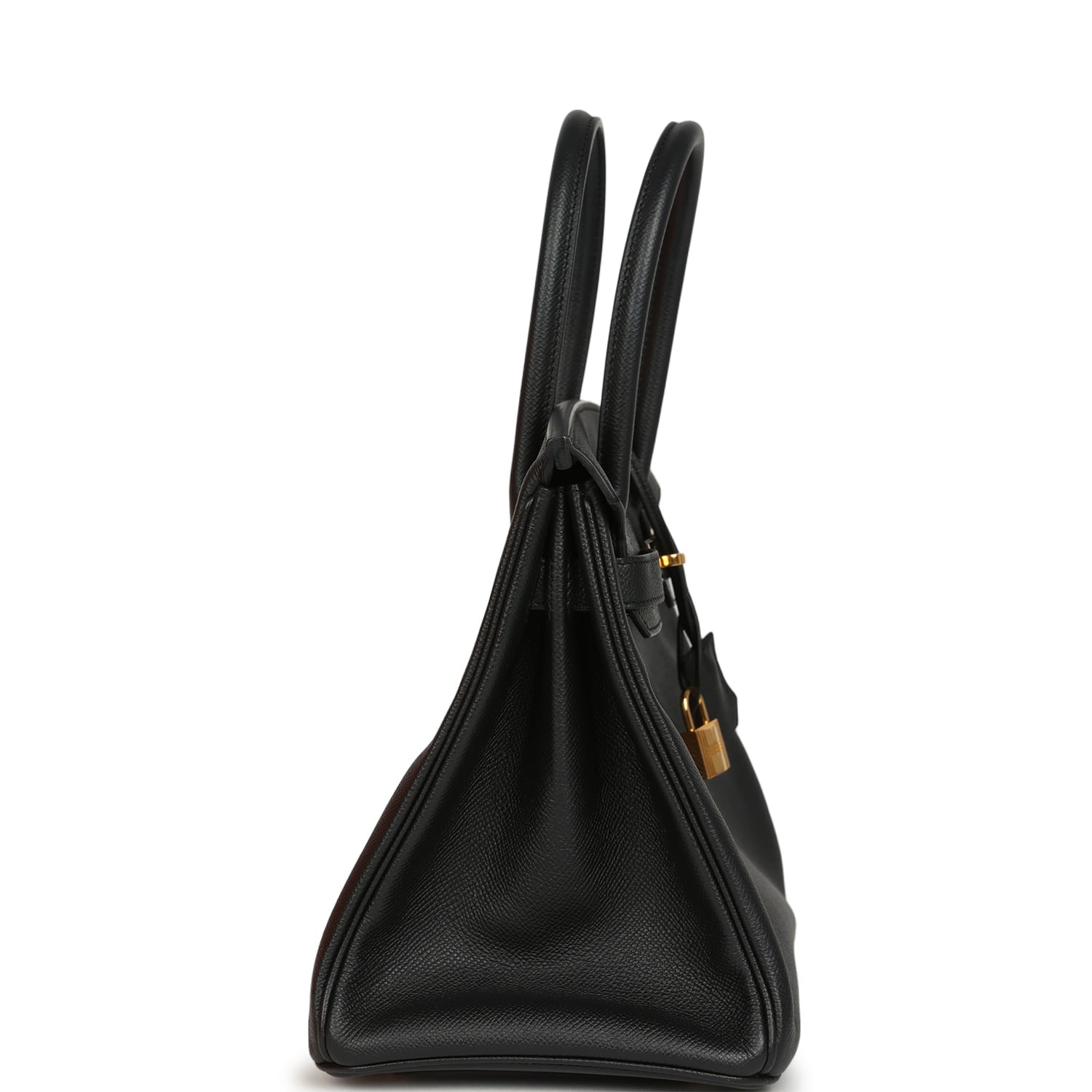 Pre-owned Hermes Birkin 30 Black Epsom Gold Hardware