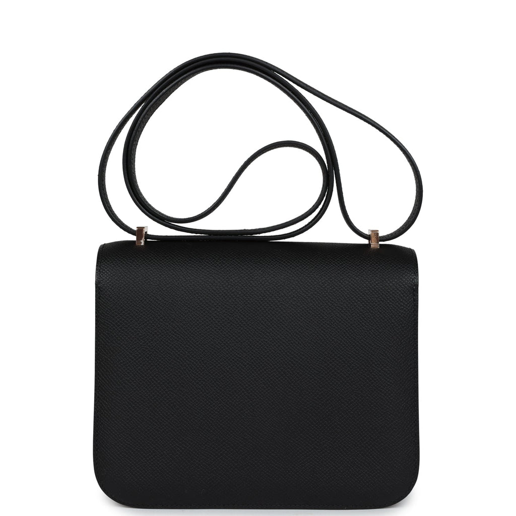 Hermes Constance 18 Black Epsom Rose Gold Hardware