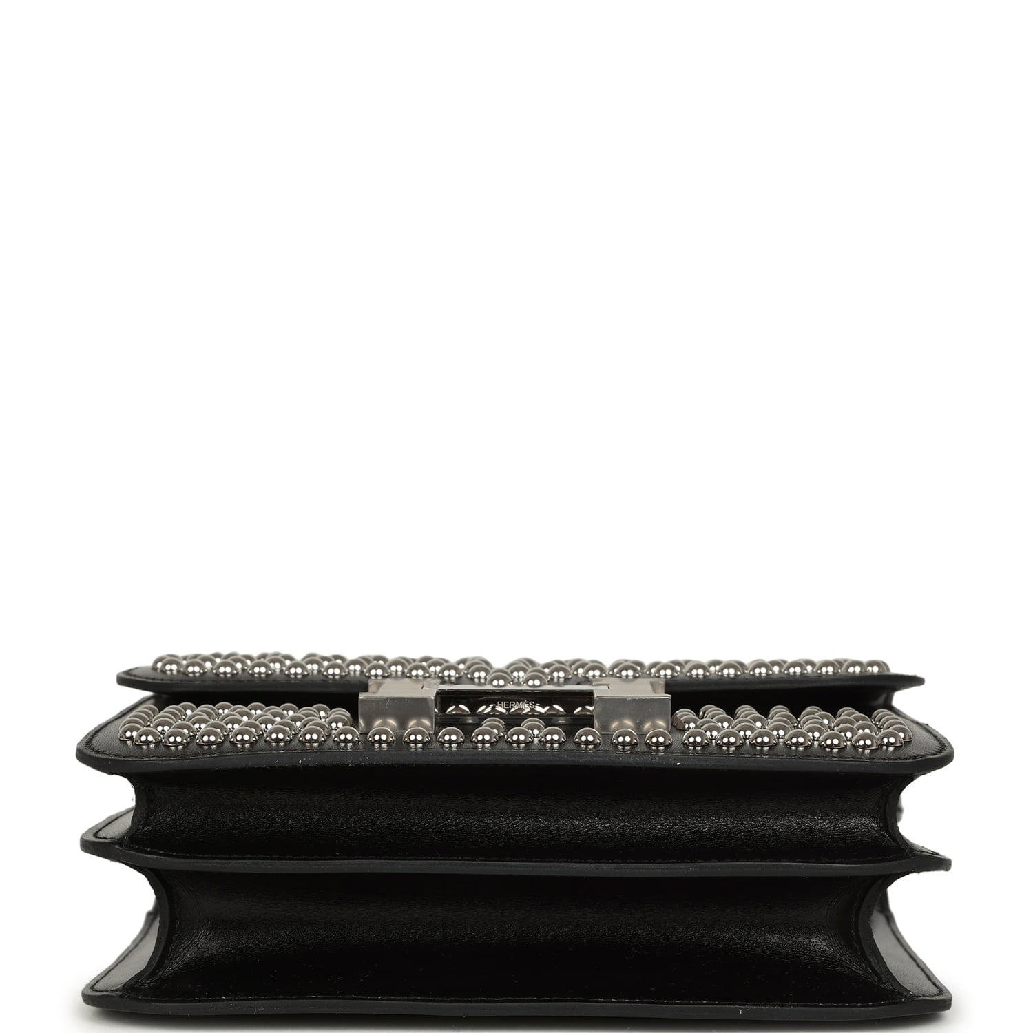 Pre-owned Hermes Constance 18 Clouté Black Box Palladium Hardware