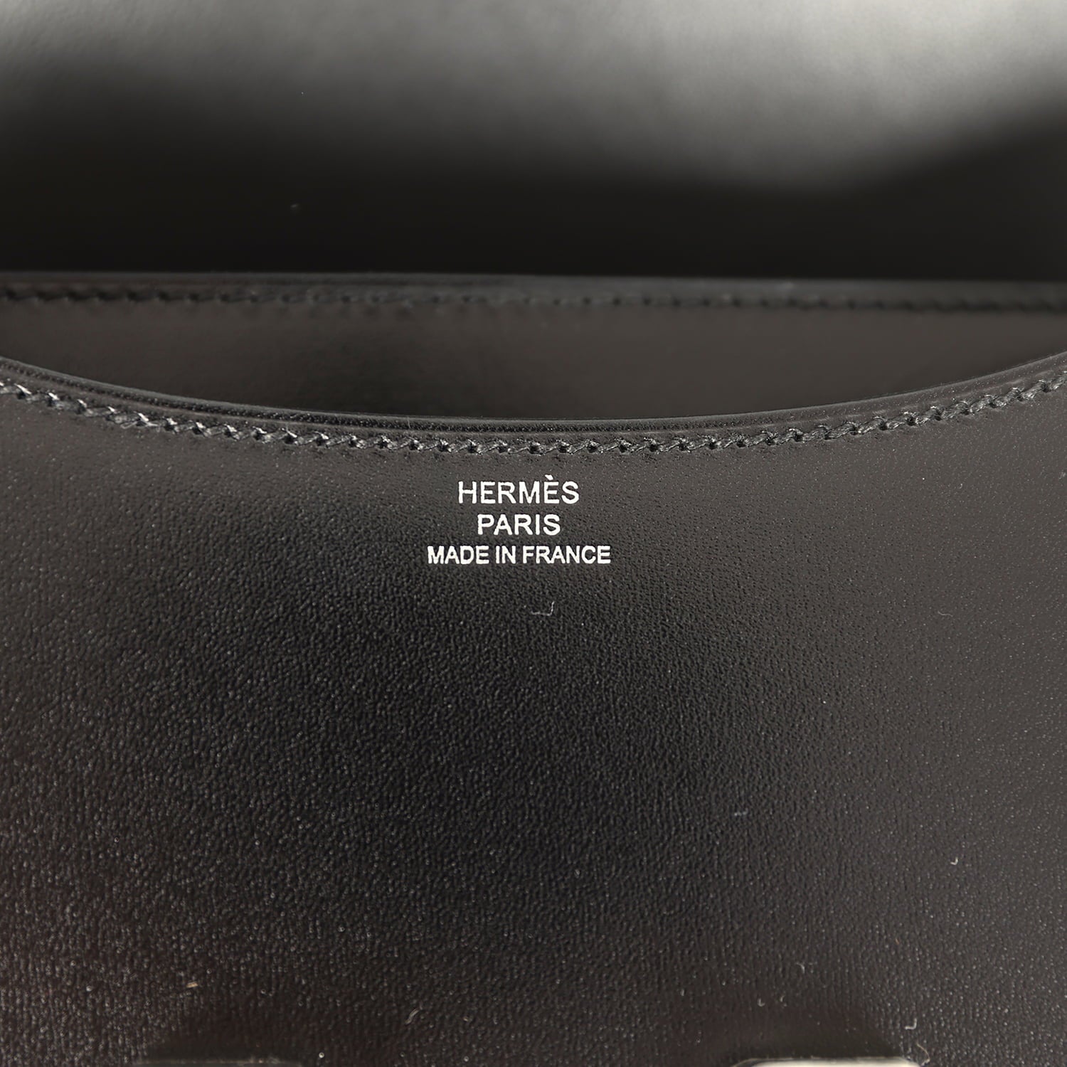 Pre-owned Hermes Constance 18 Clouté Black Box Palladium Hardware