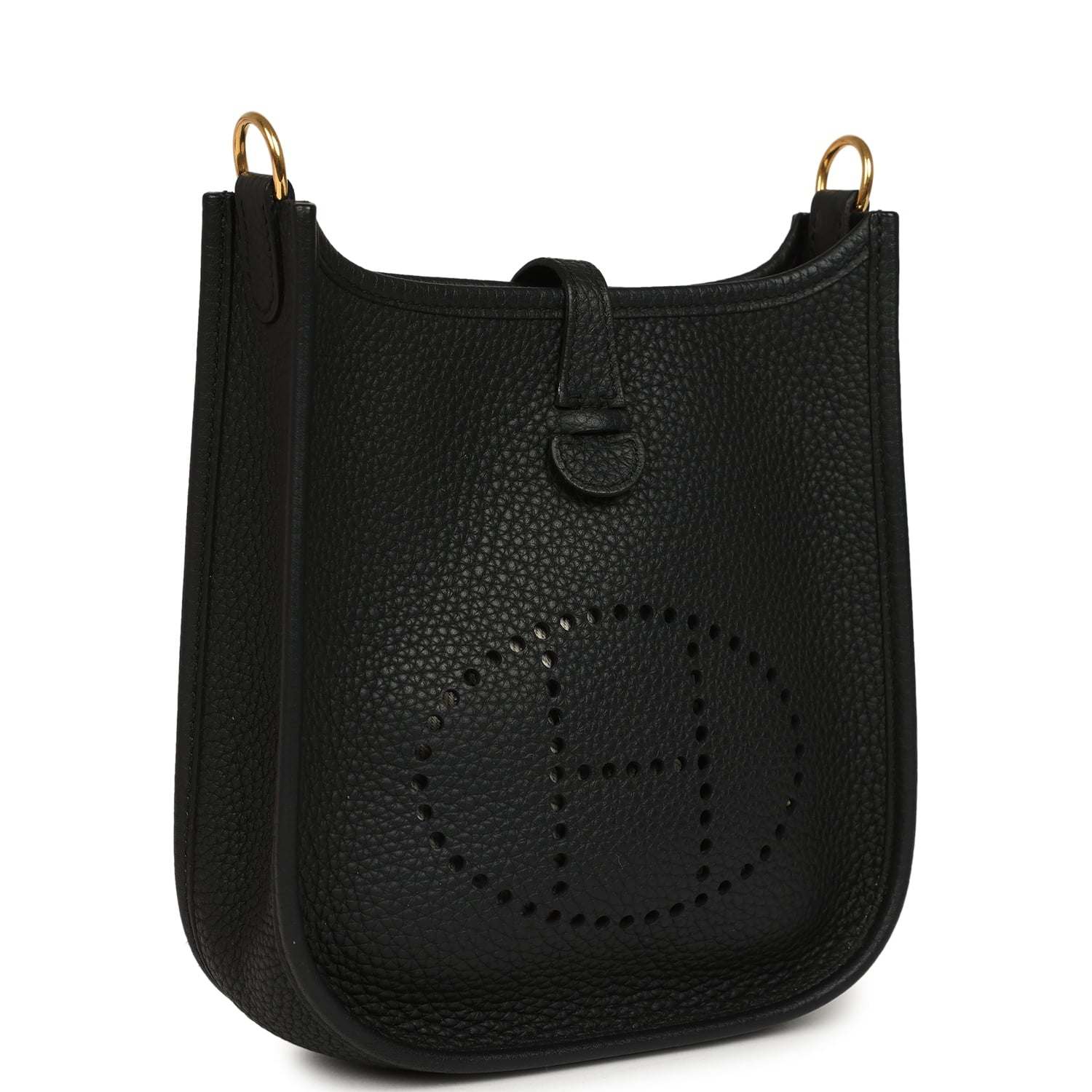 Pre-owned Hermes Evelyne TPM Black Clemence Gold Hardware