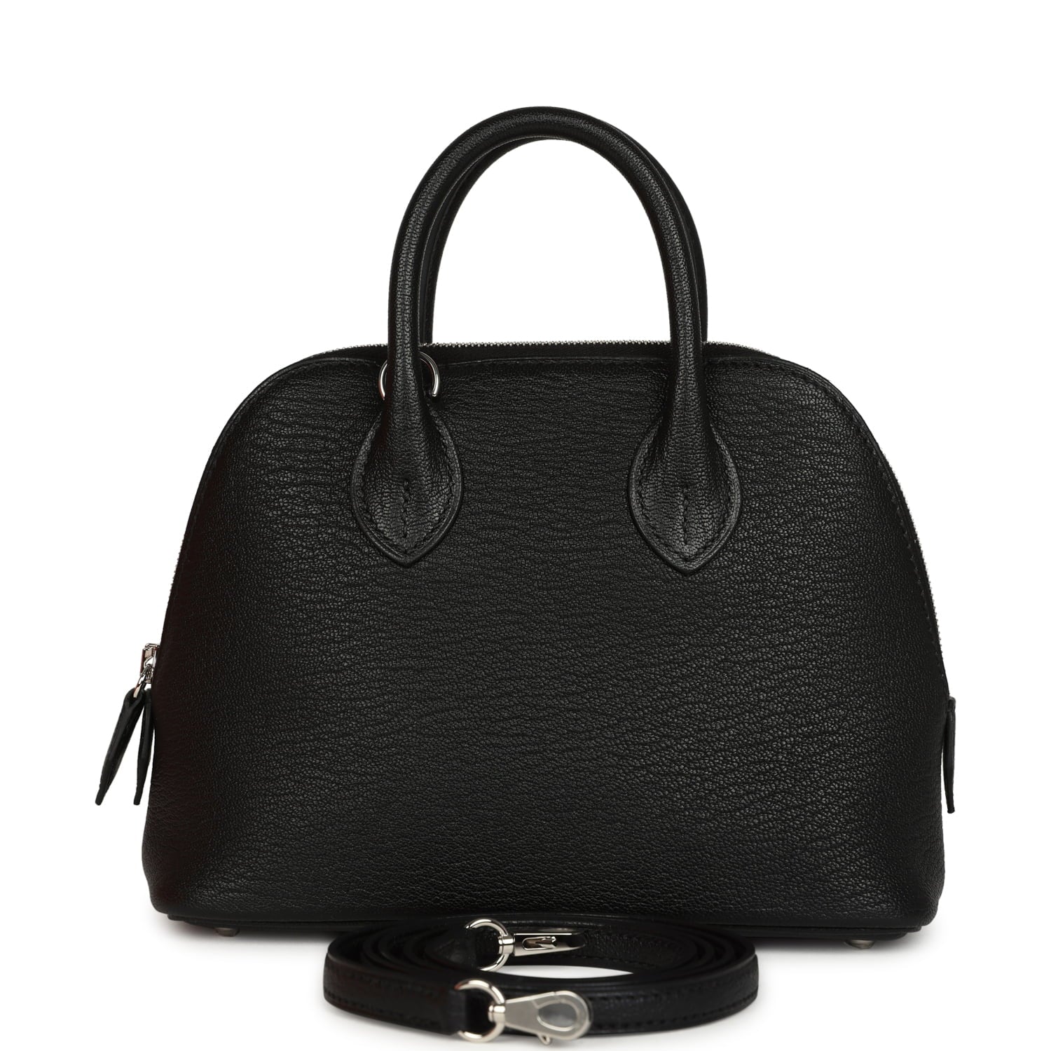 Hermes 1923 Bolide Mini Black Chevre Mysore Palladium Hardware