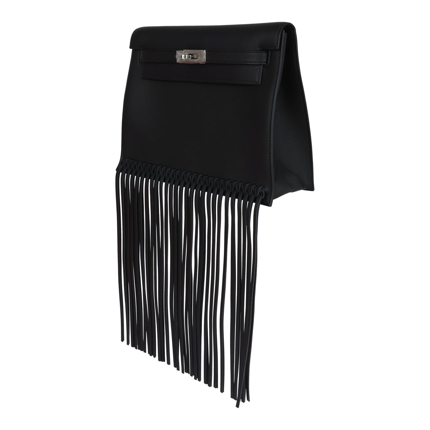 Hermes Kelly Danse Anate Black Swift Palladium Hardware