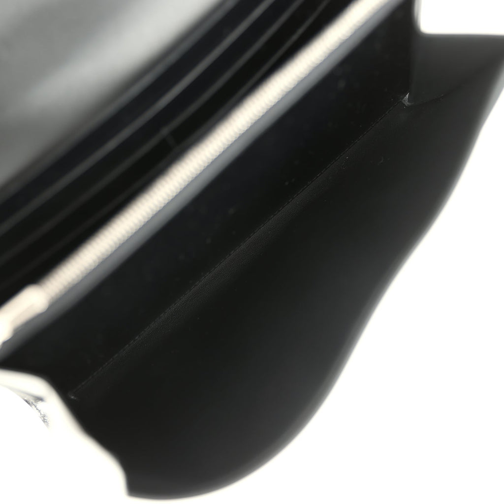 Hermes Constance Wallet To Go Black Box Palladium Hardware