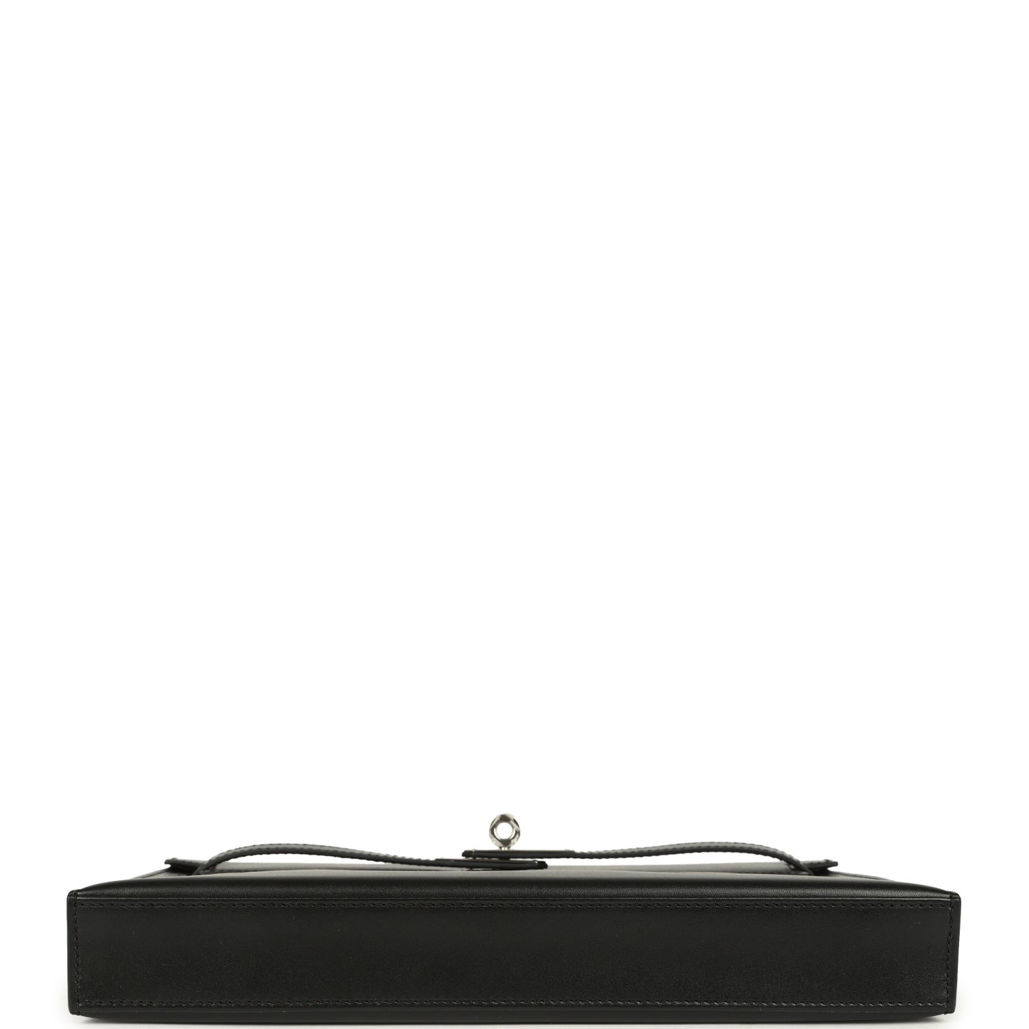 Hermes Kelly Elan "Cheval De Bois" Black and Multi Tadelakt Palladium Hardware