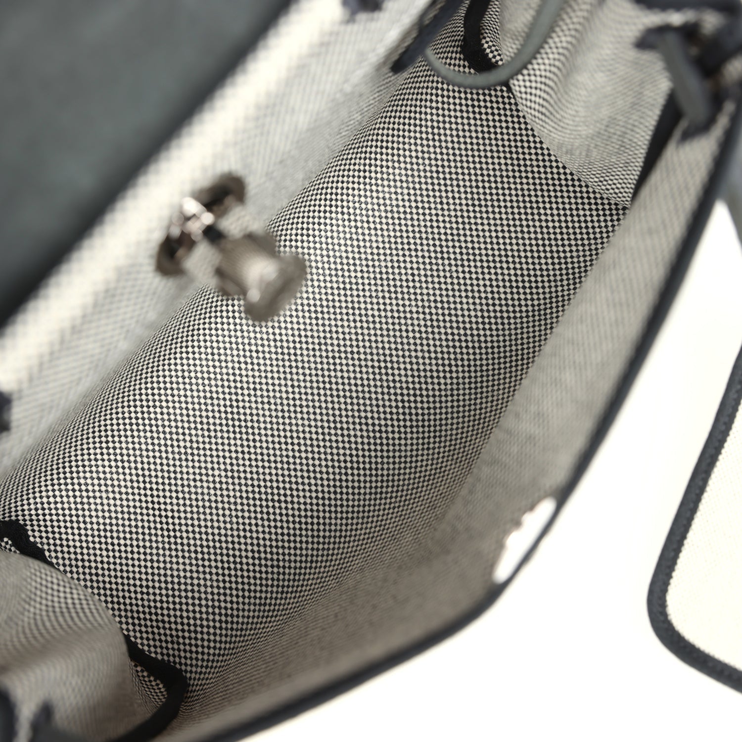 Hermes Herbag Zip PM 31 Black Vache Hunter and Ecru-Black Criss Viking Canvas Palladium Hardware