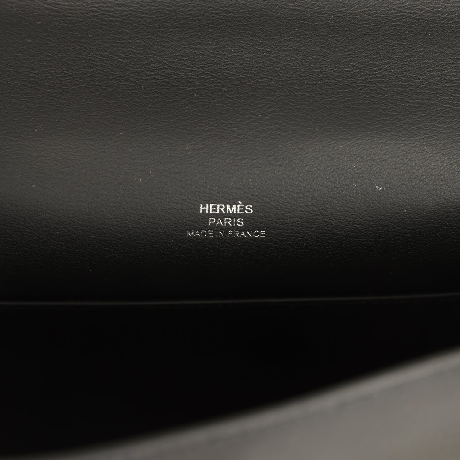 Hermes Kelly Pochette Black Swift Palladium Hardware