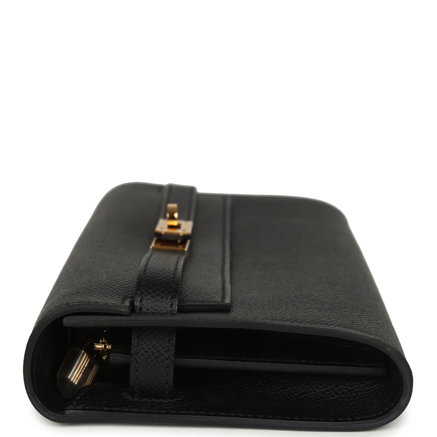 Hermes Kelly Wallet To Go Black Epsom Gold Hardware