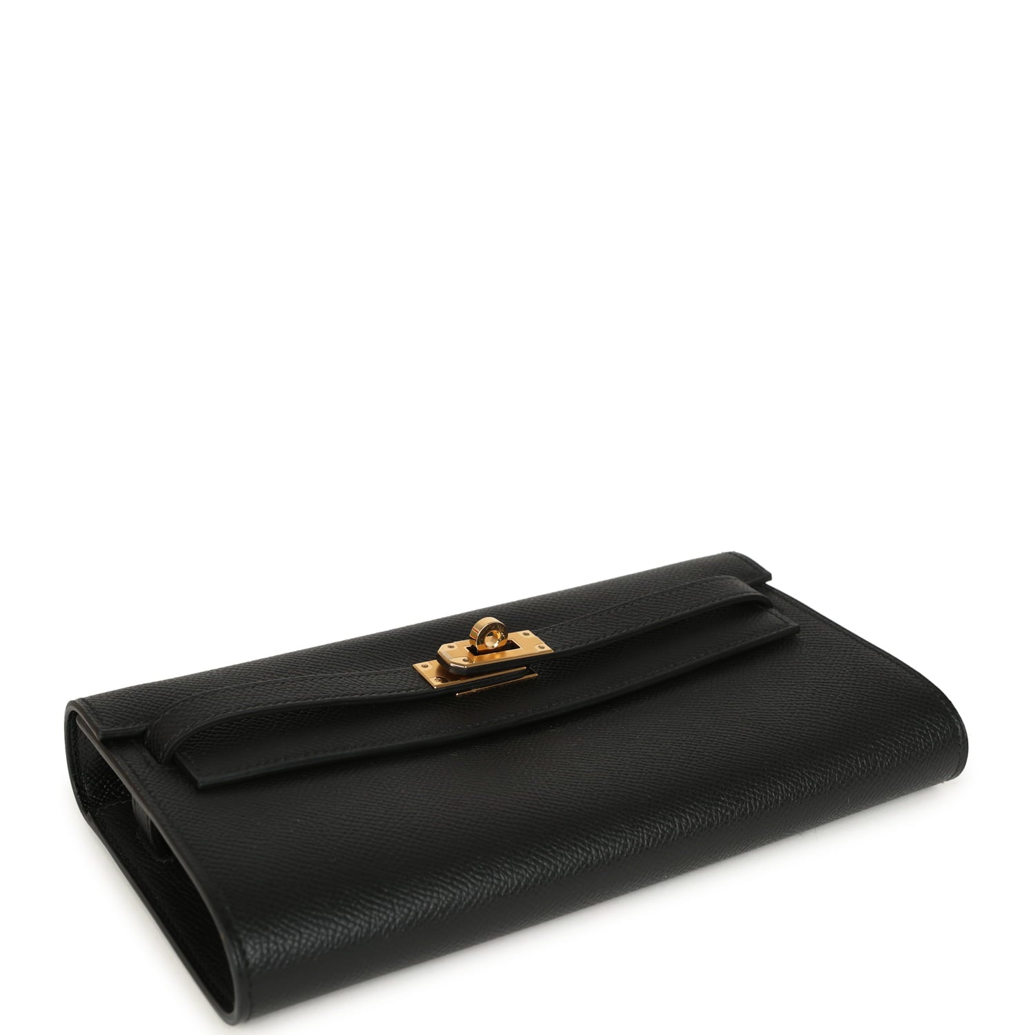 Hermes Kelly Wallet To Go Black Epsom Gold Hardware