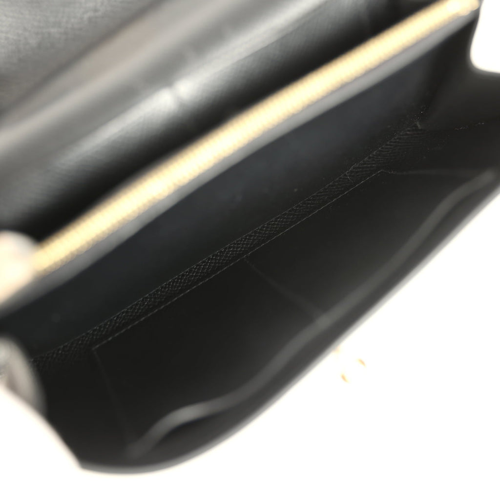 Hermes Kelly Wallet To Go Black Epsom Gold Hardware
