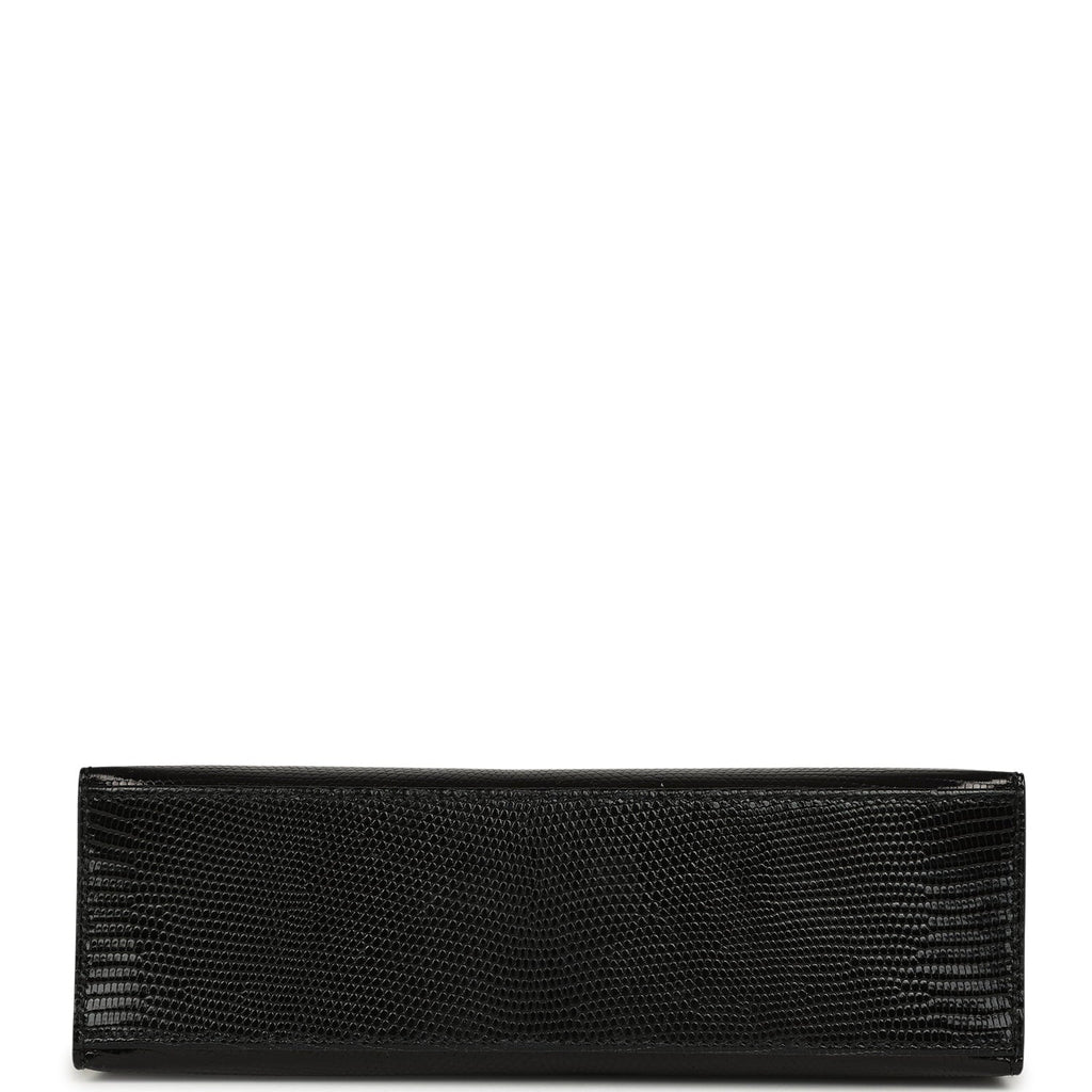 Hermes Kelly Pochette Black Varanus Niloticus Lizard Palladium Hardware