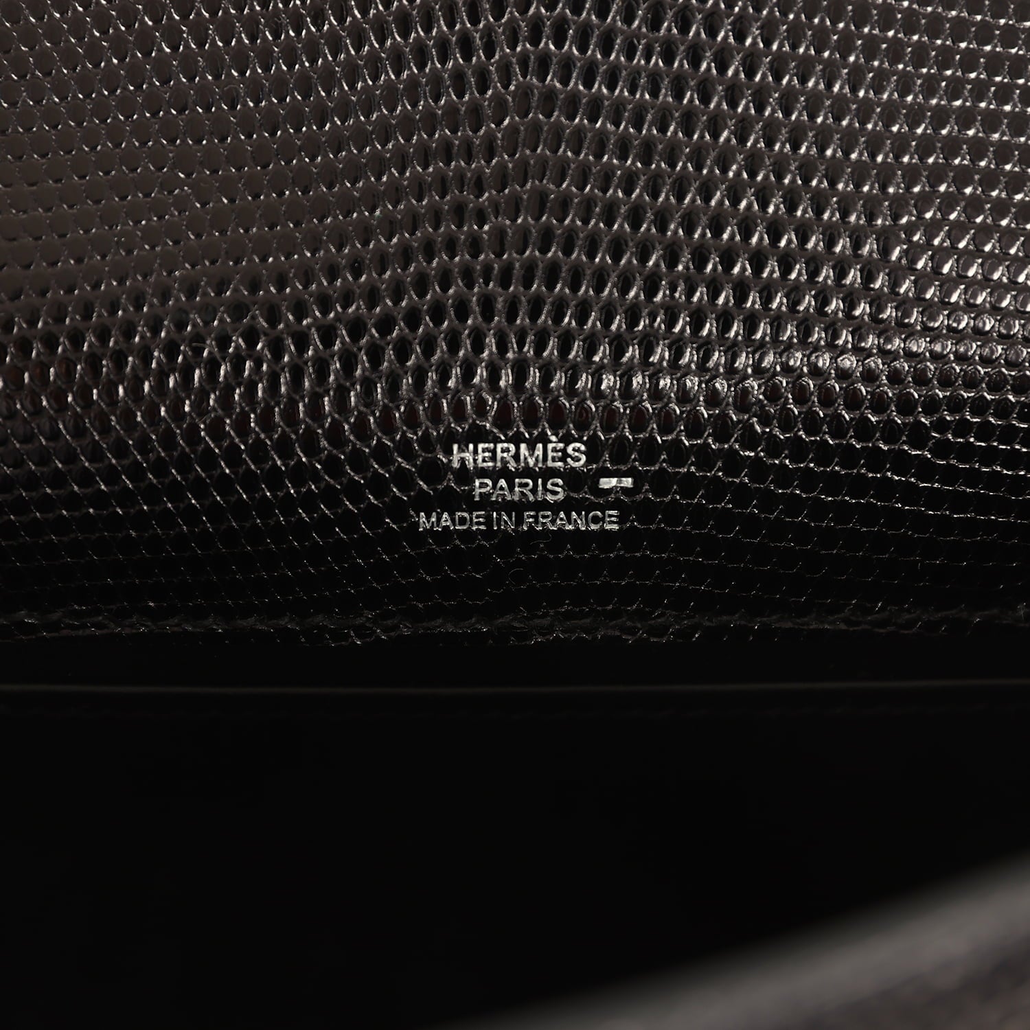 Hermes Kelly Pochette Black Varanus Niloticus Lizard Palladium Hardware
