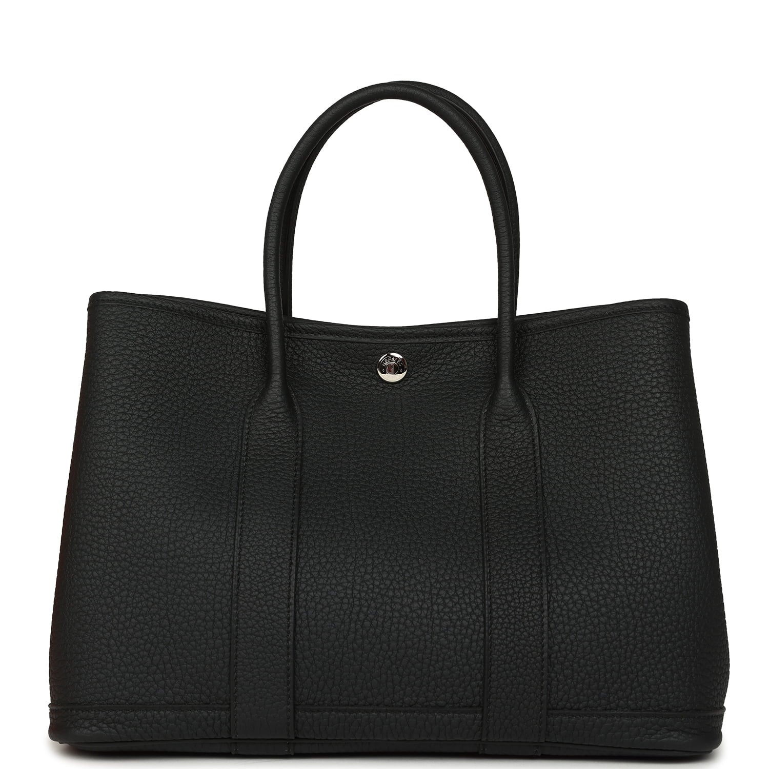 Hermes Garden Party 30 Black Negonda Palladium Hardware