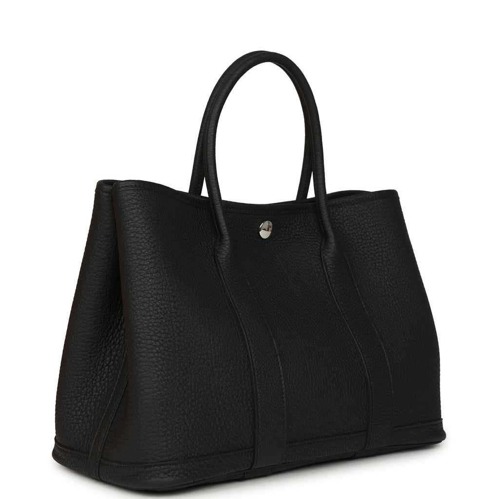 Hermes Garden Party 30 Black Negonda Palladium Hardware