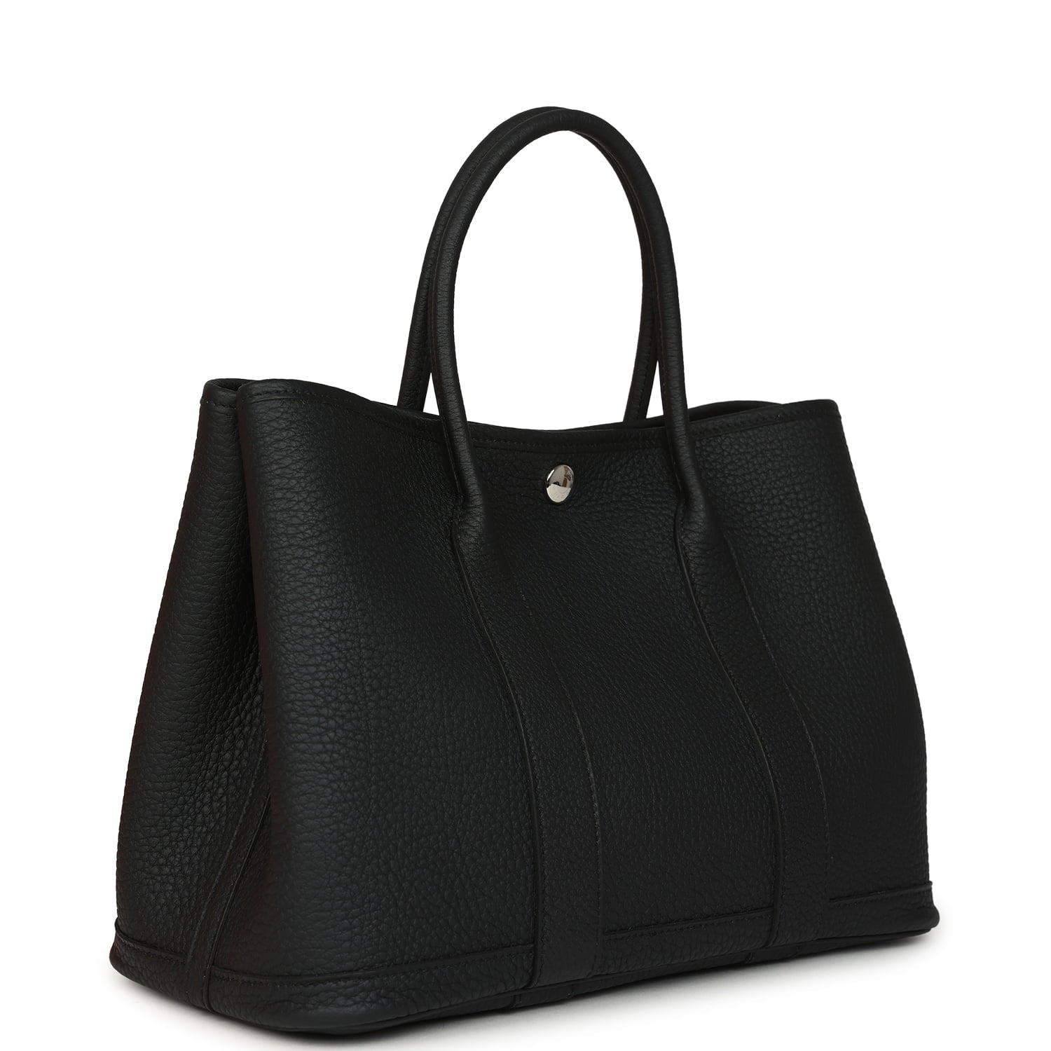 Hermes Garden Party 30 Black Negonda Palladium Hardware