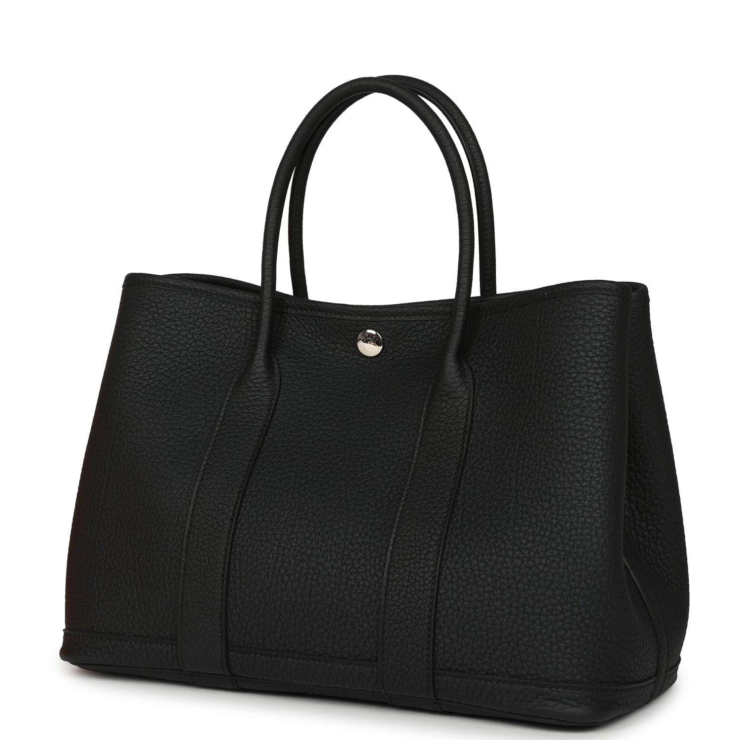 Hermes Garden Party 30 Black Negonda Palladium Hardware