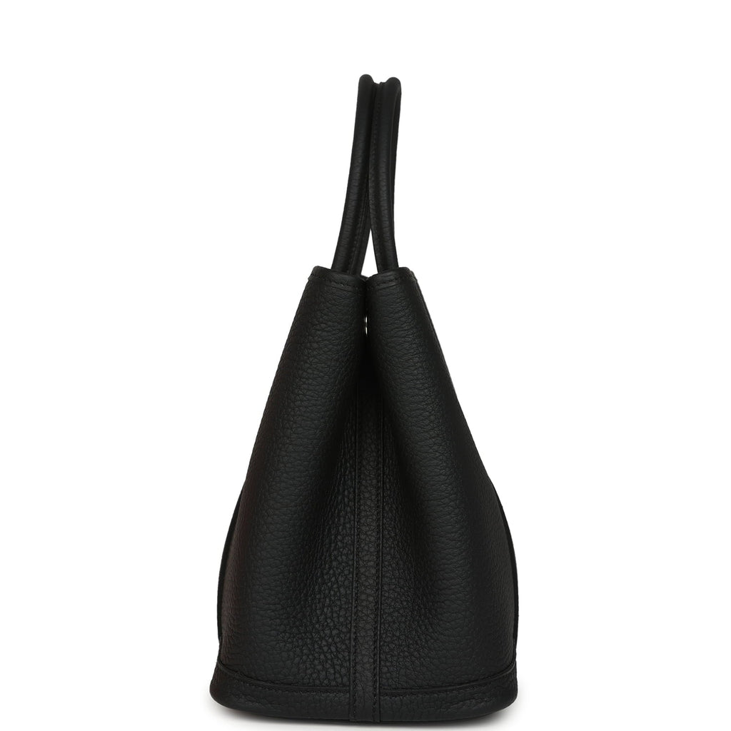 Hermes Garden Party 30 Black Negonda Palladium Hardware