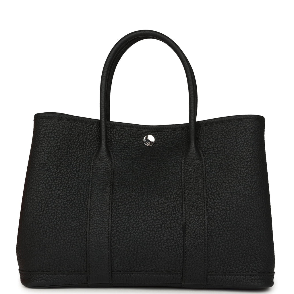 Hermes Garden Party 30 Black Negonda Palladium Hardware