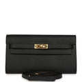 Hermes Kelly Wallet To Go Black Epsom Gold Hardware