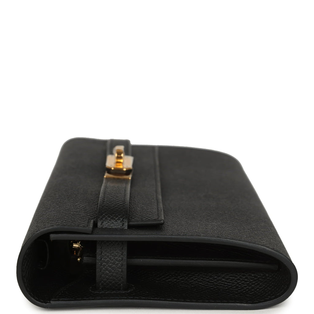 Hermes Kelly Wallet To Go Black Epsom Gold Hardware