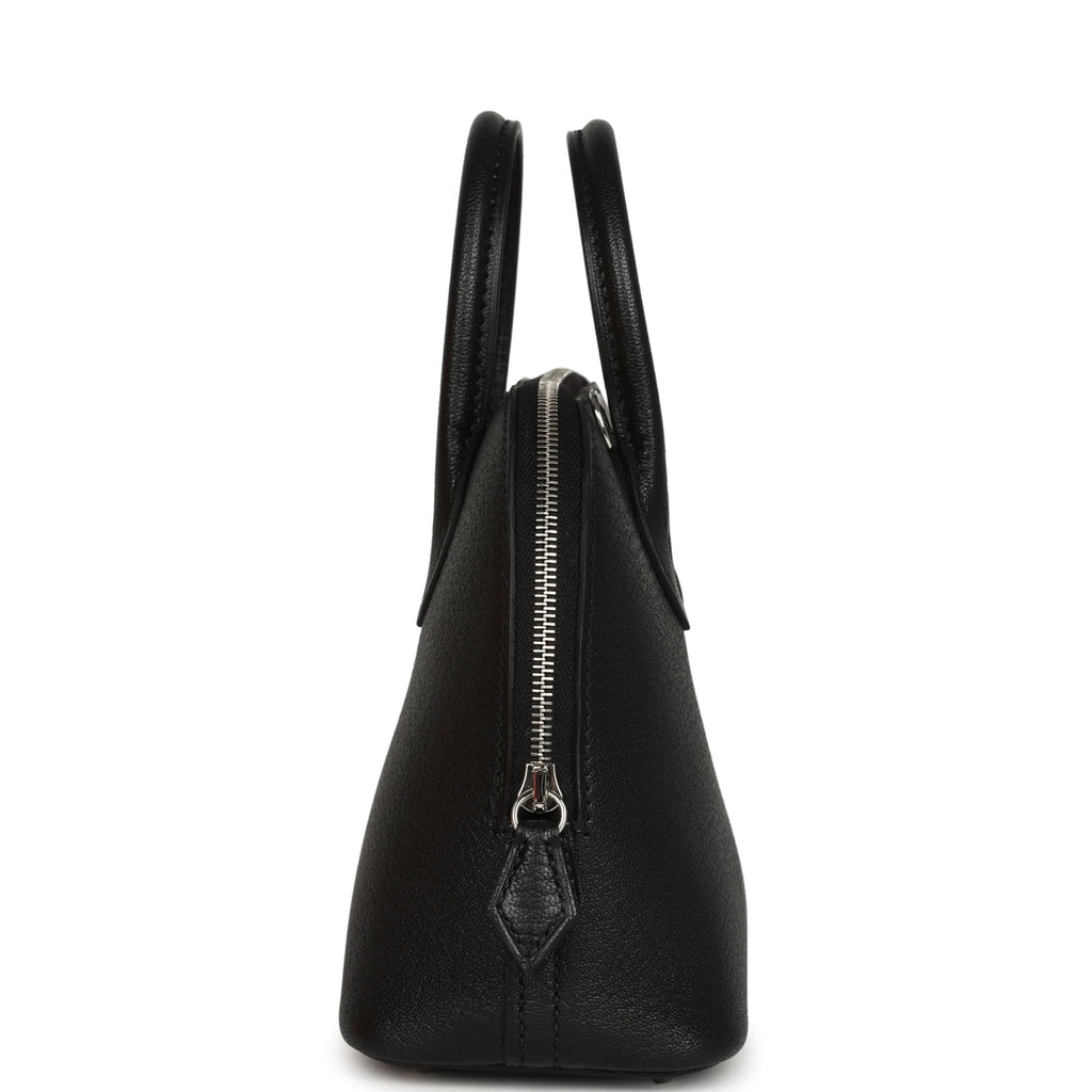 Hermes 1923 Bolide Mini Black Chevre Mysore Palladium Hardware