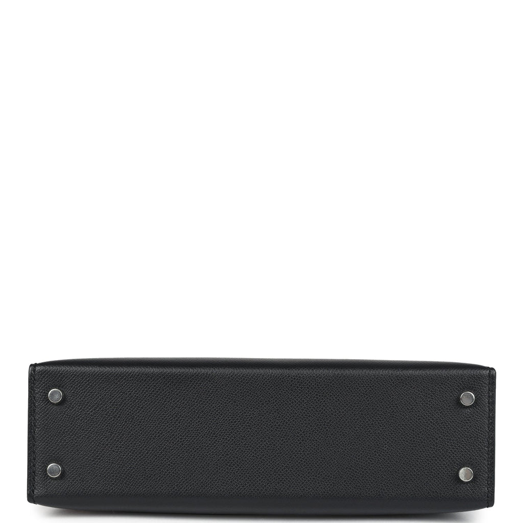 Hermes Kelly Sellier 20 Black Madame and Shiny Varanus Lizard Touch Palladium Hardware