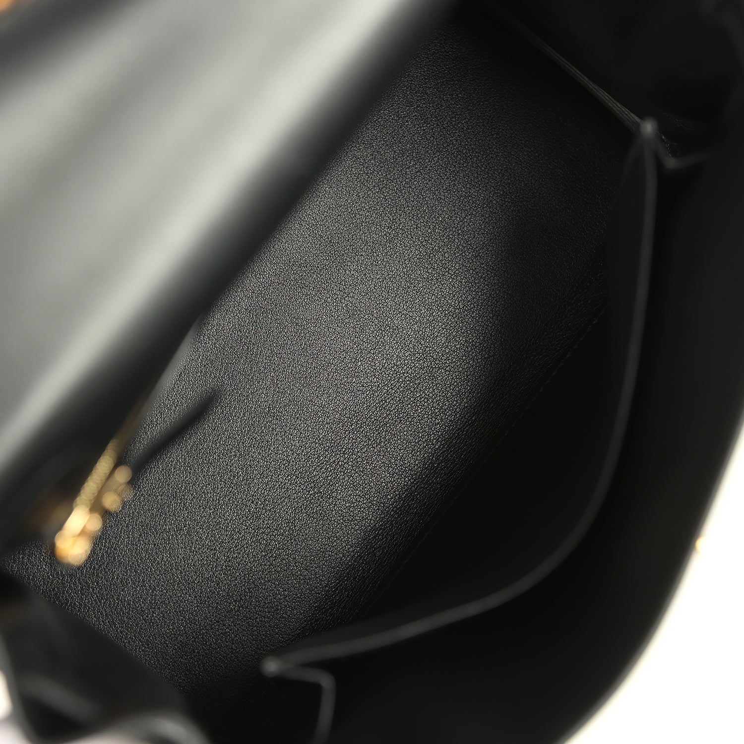Hermes Kelly Retourne 25 Black Cheri Gold Hardware