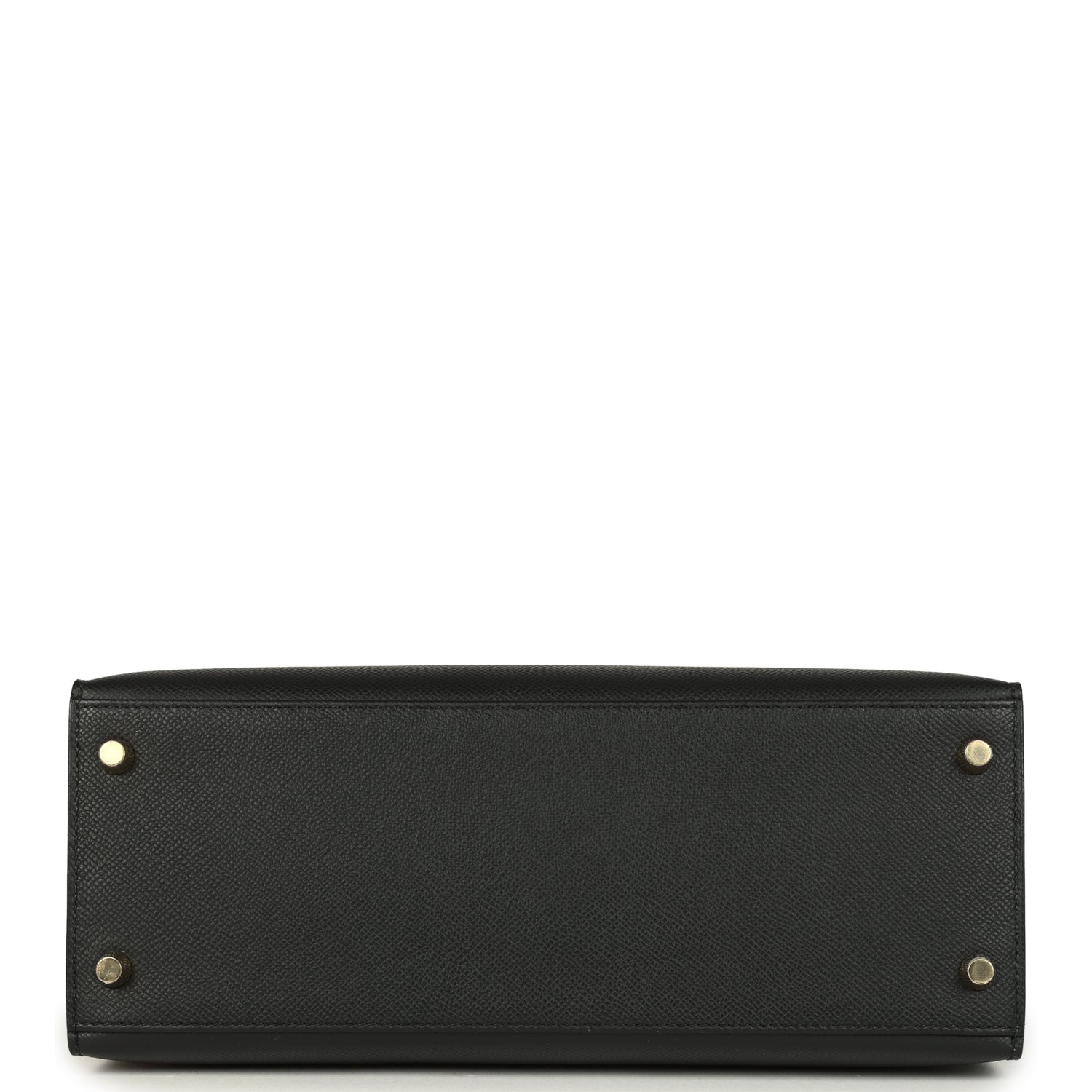 Hermes Kelly Sellier 28 Black Epsom Gold Hardware