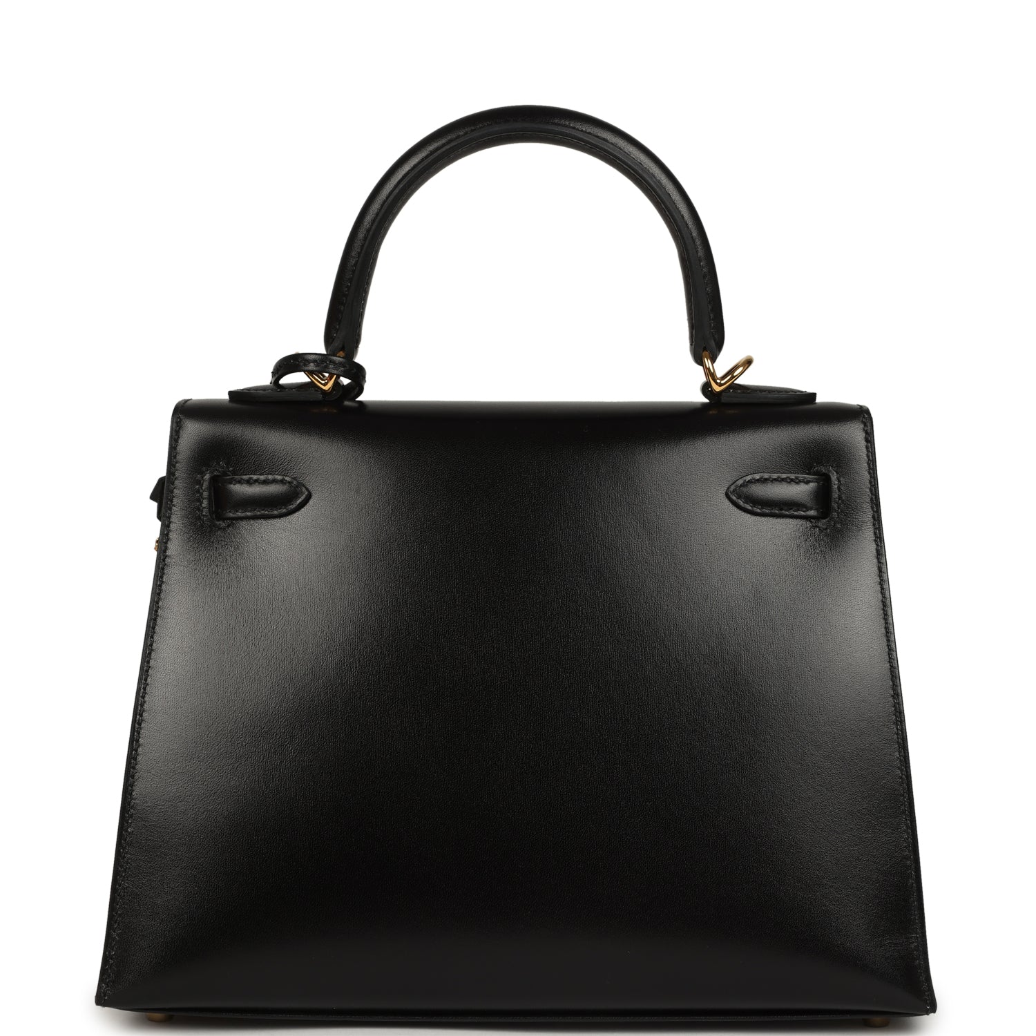 Hermes Kelly Sellier 25 Black Box Gold Hardware