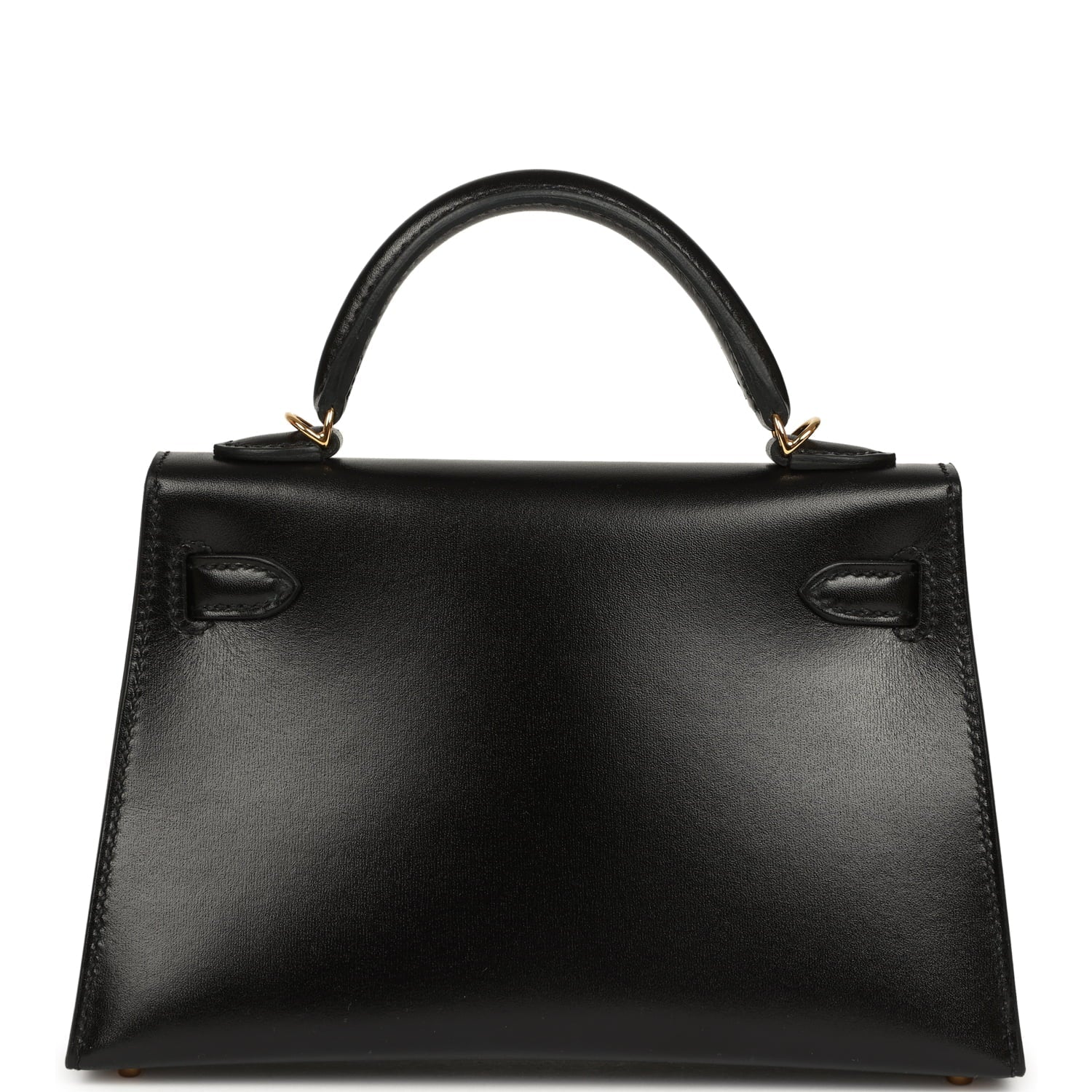 Hermes Kelly Sellier 20 Black Box Gold Hardware
