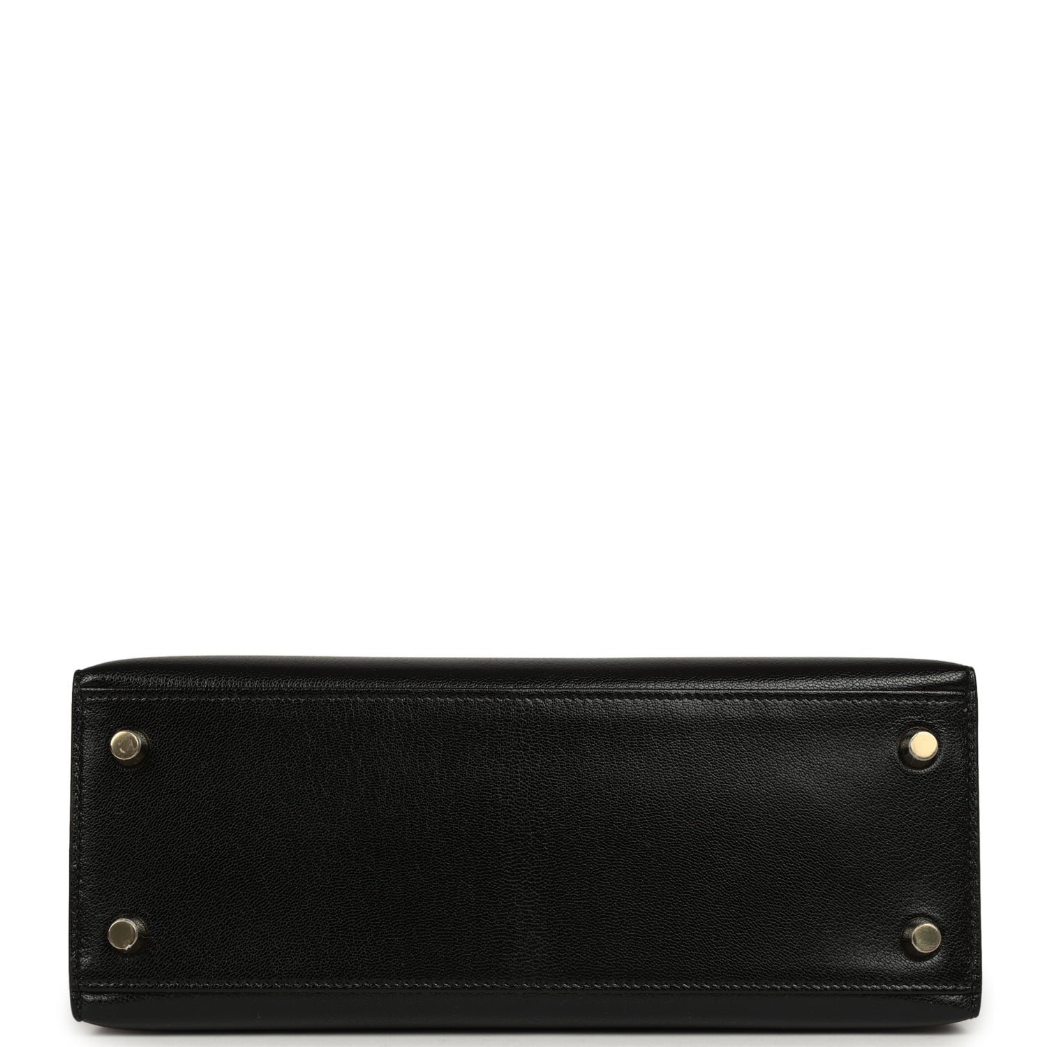 Hermes Kelly Sellier 25 Black Chevre Chamkila Gold Hardware