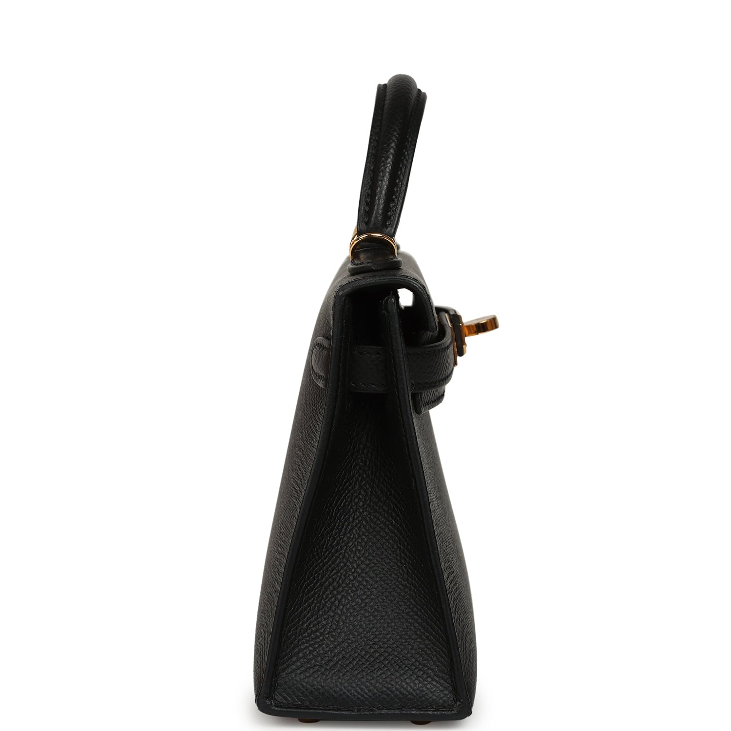 Hermes Kelly Sellier 20 Black Epsom Gold Hardware